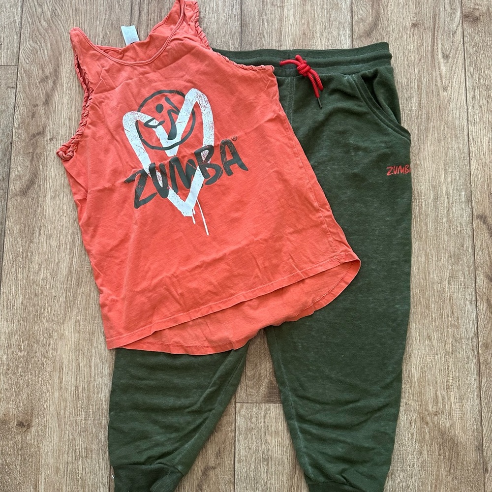 Zumba Love ser in green and orange